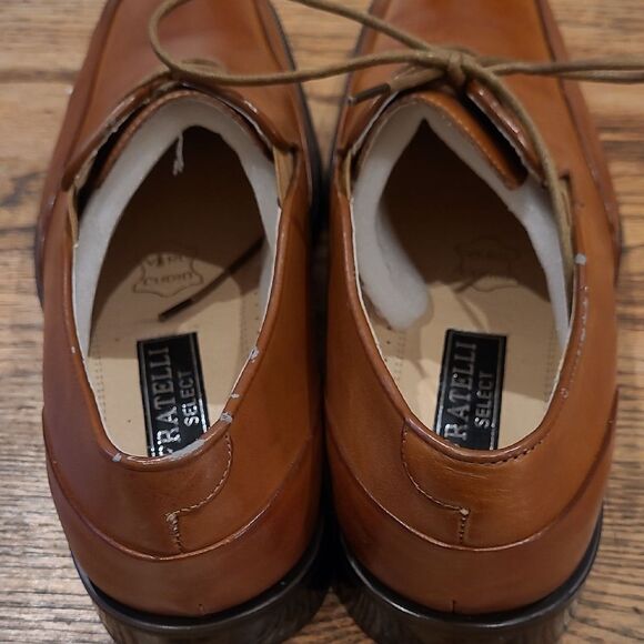Men's Brown Leather Dress Shoes - Picture 6 of 11
